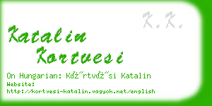 katalin kortvesi business card